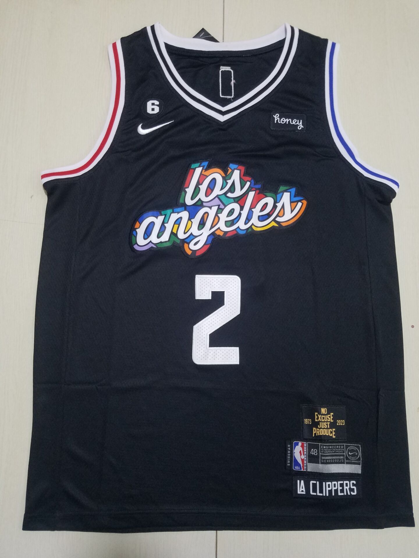Men Los Angeles Clippers 2 Kawhi Leonard Black City Edition 2022 Nike NBA Jersey